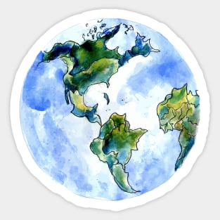 Hand Drawn Earth Sticker